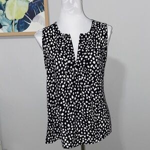LOFT mixed media sleeveless blouse